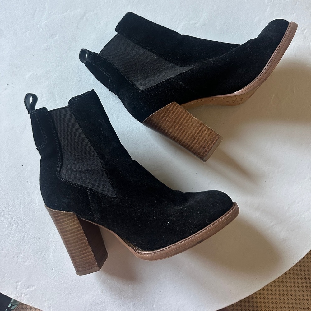 Franco Sarto Black Suede Boots